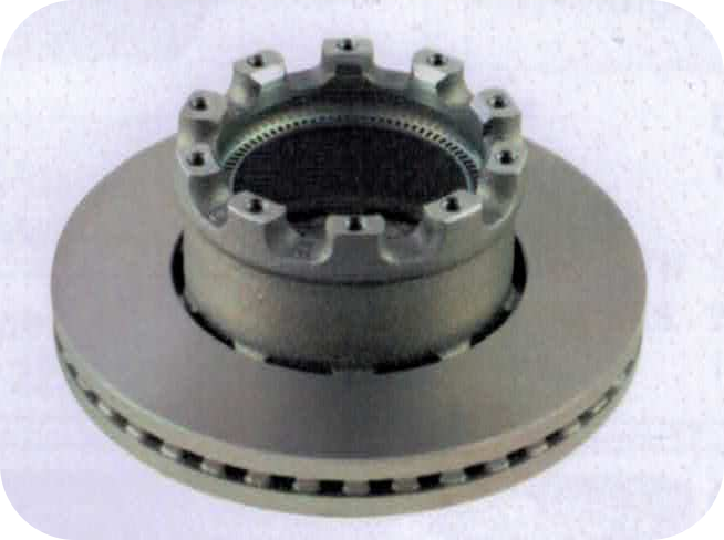 Heavy vehicle brake rotor and hub assembly